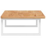 acél és tömör tölgyfa falra szerelhető mosdópolc