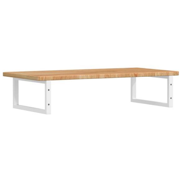 acél és tömör tölgyfa falra szerelhető mosdópolc