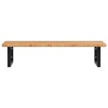 acél és tömör tölgyfa falra szerelhető mosdópolc