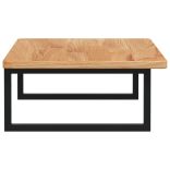 acél és tömör tölgyfa falra szerelhető mosdópolc