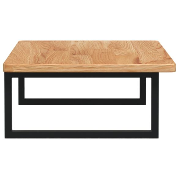 acél és tömör tölgyfa falra szerelhető mosdópolc