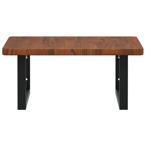 acél és tömör tölgyfa falra szerelhető mosdópolc