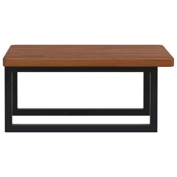 acél és tömör tölgyfa falra szerelhető mosdópolc