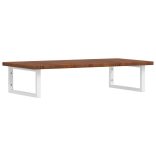 acél és tömör tölgyfa falra szerelhető mosdópolc