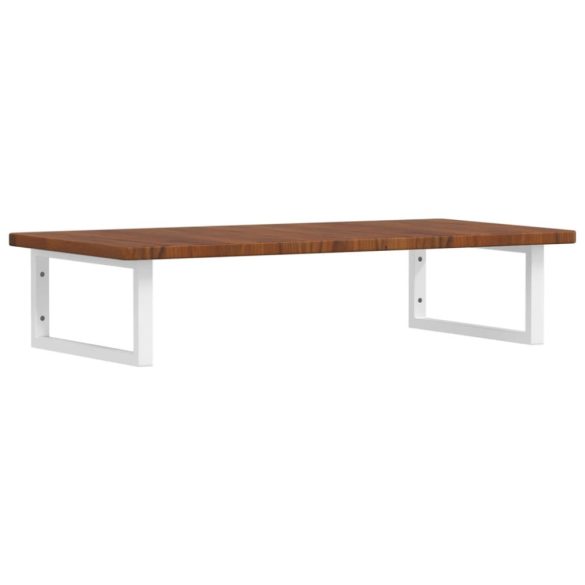 acél és tömör tölgyfa falra szerelhető mosdópolc