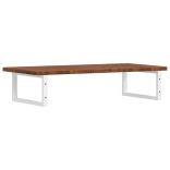 acél és tömör tölgyfa falra szerelhető mosdópolc