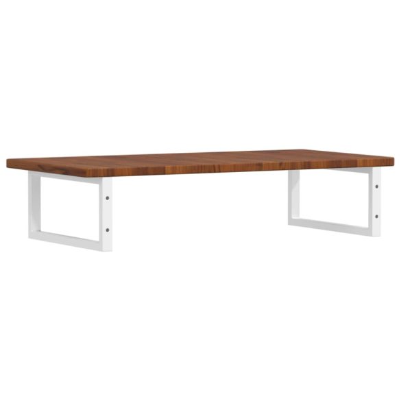 acél és tömör tölgyfa falra szerelhető mosdópolc