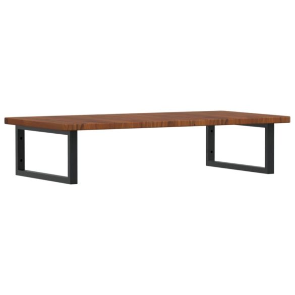 acél és tömör tölgyfa falra szerelhető mosdópolc