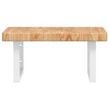 acél és tömör tölgyfa falra szerelhető mosdópolc