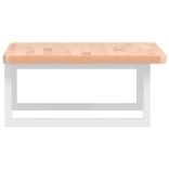 acél és tömör bükkfa falra szerelhető mosdópolc