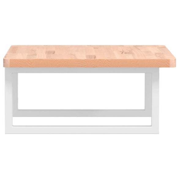 acél és tömör bükkfa falra szerelhető mosdópolc