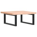 acél és tömör bükkfa falra szerelhető mosdópolc