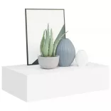 fehér MDF falra szerelhető fiókos polc 40 x 23,5 x 10 cm