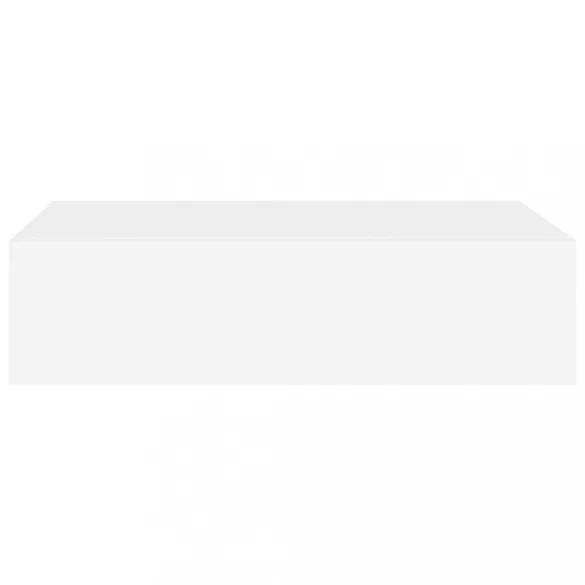 fehér MDF falra szerelhető fiókos polc 40 x 23,5 x 10 cm