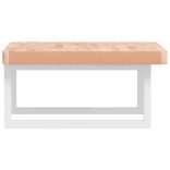 acél és tömör bükkfa falra szerelhető mosdópolc