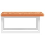 acél és tömör bükkfa falra szerelhető mosdópolc