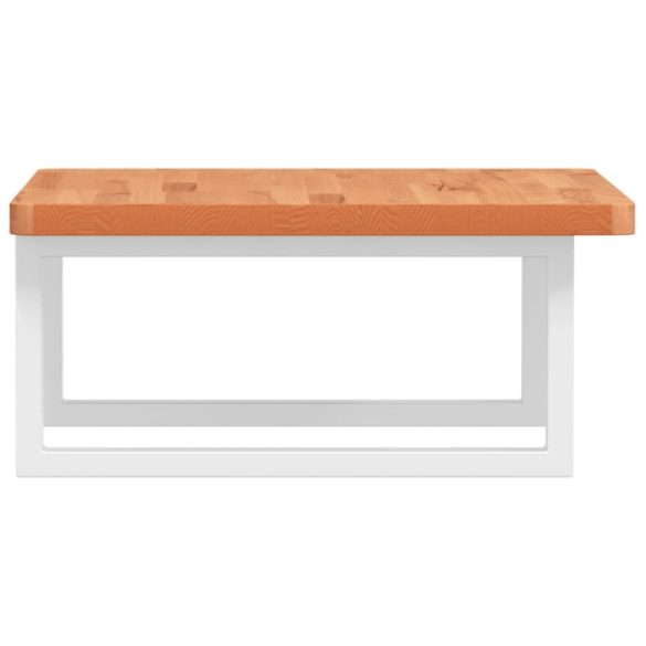 acél és tömör bükkfa falra szerelhető mosdópolc