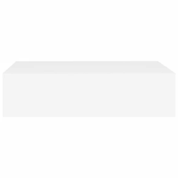 2 db fehér MDF falra szerelhető fiókos polc 40 x 23,5 x 10 cm