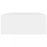 2 db fehér MDF falra szerelhető fiókos polc 40 x 23,5 x 10 cm