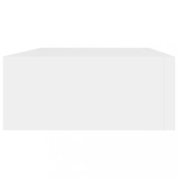 2 db fehér MDF falra szerelhető fiókos polc 40 x 23,5 x 10 cm