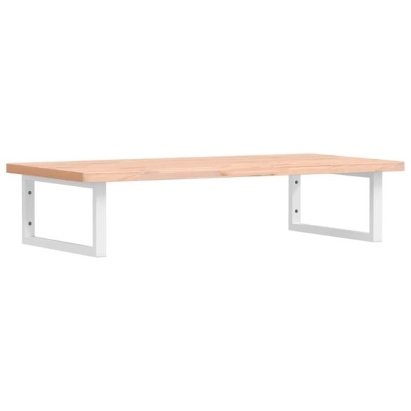 acél és tömör bükkfa falra szerelhető mosdópolc