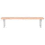 acél és tömör bükkfa falra szerelhető mosdópolc