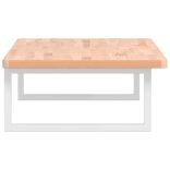 acél és tömör bükkfa falra szerelhető mosdópolc