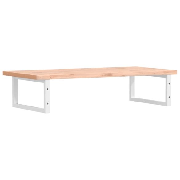 acél és tömör bükkfa falra szerelhető mosdópolc