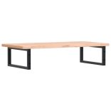 acél és tömör bükkfa falra szerelhető mosdópolc