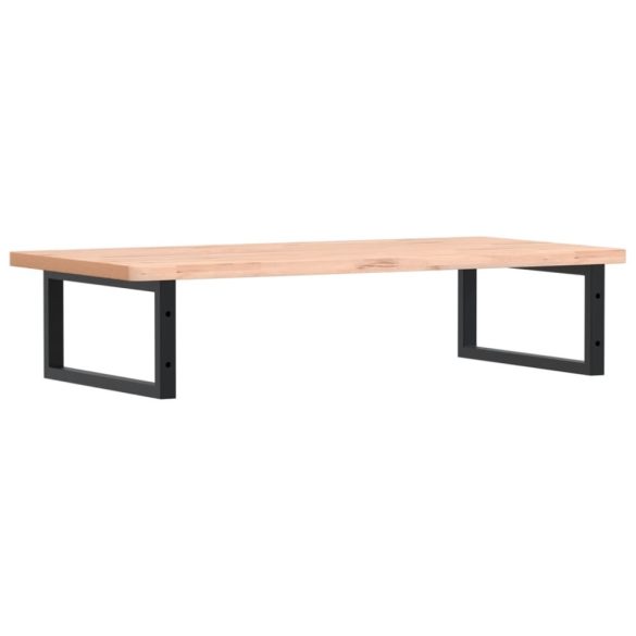 acél és tömör bükkfa falra szerelhető mosdópolc