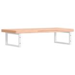 acél és tömör bükkfa falra szerelhető mosdópolc