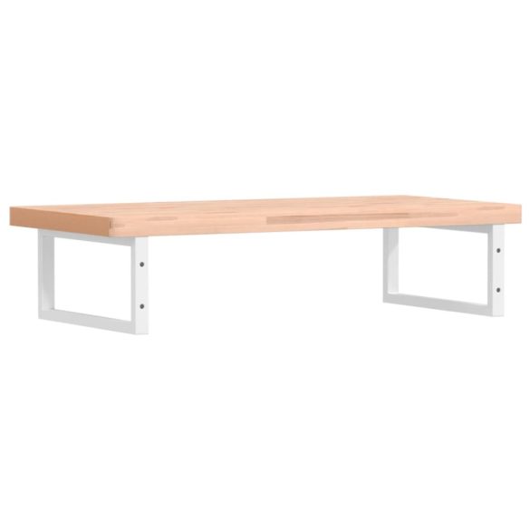 acél és tömör bükkfa falra szerelhető mosdópolc