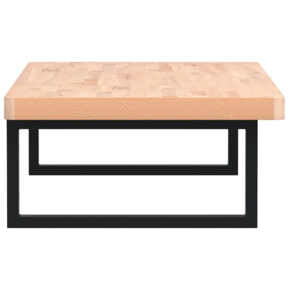 acél és tömör bükkfa falra szerelhető mosdópolc