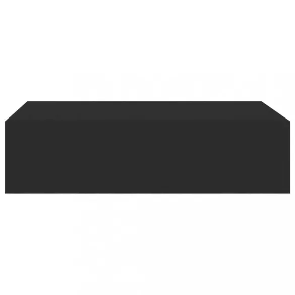 fekete falra szerelhető fiókos polc 40 x 23,5 x 10 cm