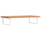 acél és tömör bükkfa falra szerelhető mosdópolc