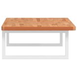 acél és tömör bükkfa falra szerelhető mosdópolc