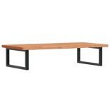 acél és tömör bükkfa falra szerelhető mosdópolc