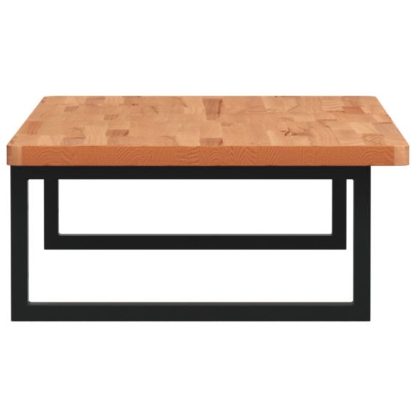 acél és tömör bükkfa falra szerelhető mosdópolc