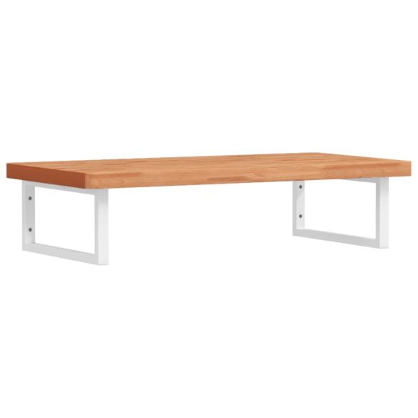 acél és tömör bükkfa falra szerelhető mosdópolc