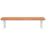 acél és tömör bükkfa falra szerelhető mosdópolc