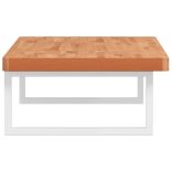 acél és tömör bükkfa falra szerelhető mosdópolc