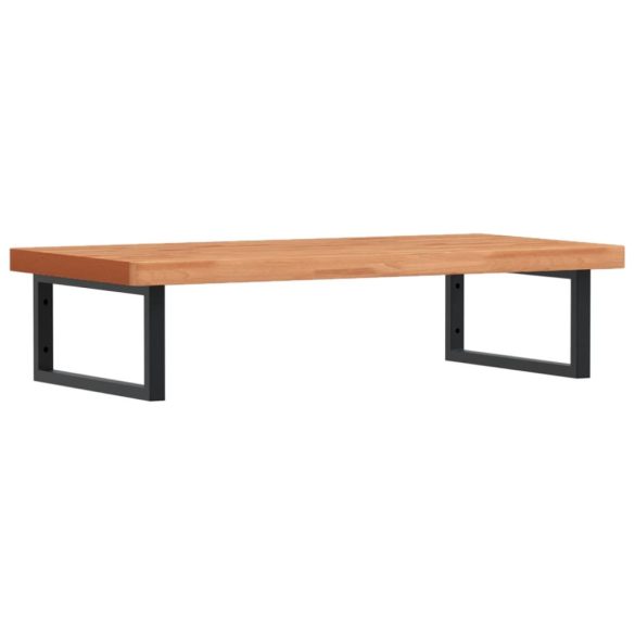 acél és tömör bükkfa falra szerelhető mosdópolc