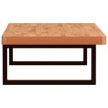 acél és tömör bükkfa falra szerelhető mosdópolc