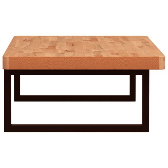 acél és tömör bükkfa falra szerelhető mosdópolc