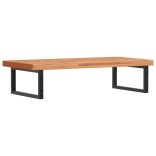 acél és tömör bükkfa falra szerelhető mosdópolc