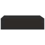 2 db fekete MDF falra szerelhető fiókos polc 40 x 23,5 x 10 cm