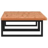 acél és tömör bükkfa falra szerelhető mosdópolc