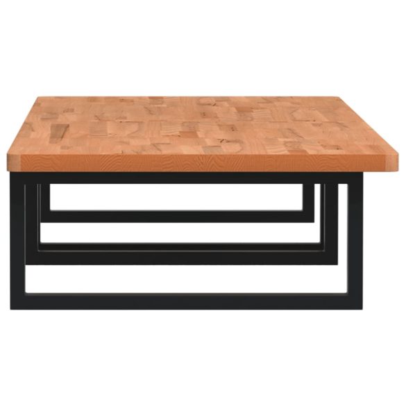 acél és tömör bükkfa falra szerelhető mosdópolc