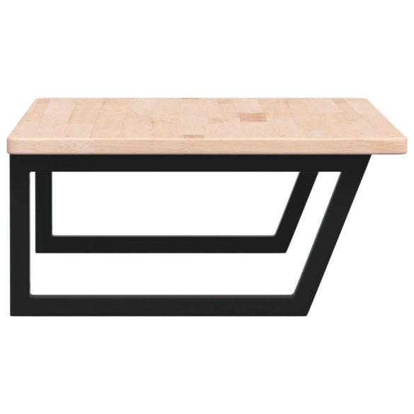 acél és tömör tölgyfa falra szerelhető mosdópolc