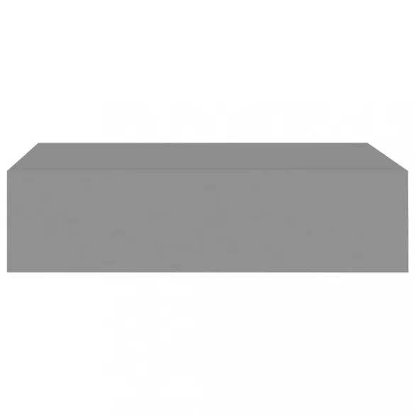 2 db szürke MDF falra szerelhető fiókos polc 40 x 23,5 x 10 cm